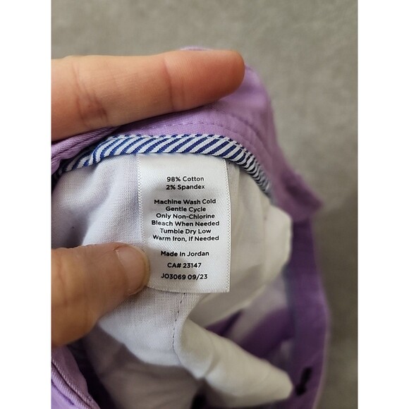 TALBOTS Relaxed Chino Pants Blue Womens 14 Lavender Purple Stretch - Picture 8 of 9